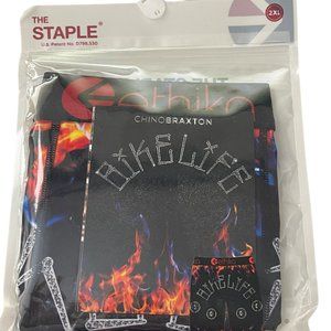 Ethika Men's 2XL Staple Fit Boxer Briefs Chino Braxton Bike Life Flames Fire NIP